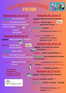 Animations octobre